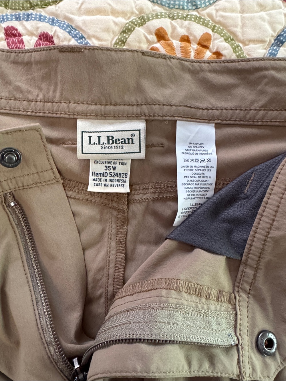 L.L. Bean Men's Tan Access Trail Shorts - Picture 8 of 10